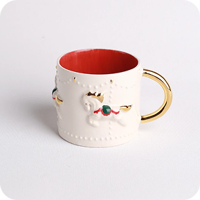 Atlı Karınca Seramik Kupa Bardak